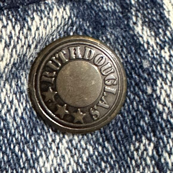 Vintage Acid Wash Denim Jean Bomber Jacket Y2K Ruth Douglas Floral Size Medium - Picture 3 of 15